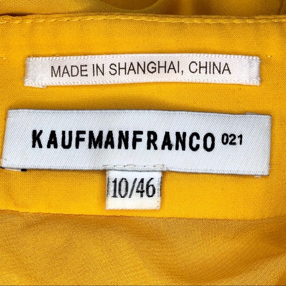 KAUFMANFRANCO Yellow Silk Tank Top with Chain Straps - Picture 14 of 15